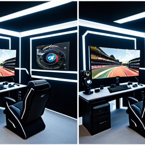 Here are two high-quality image prompts for Stable Diffusion XL, designed to generate professional images of gaming setups and esports professionals:
