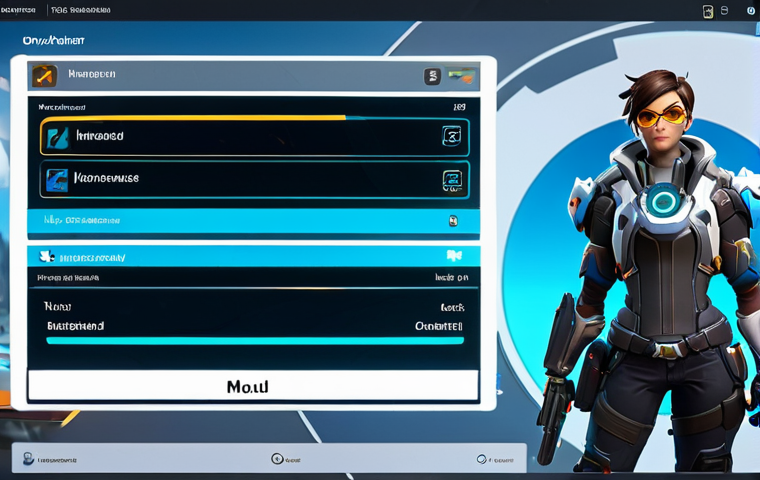 오버워치2 사용자 인터페이스 커스터마이징 - Focus on Mirilla (Crosshair)**

"A first-person perspective screenshot of Overwatch 2 gameplay, focu...