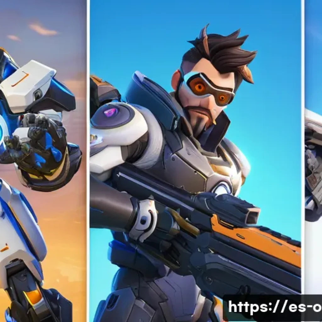 오버워치2 개발자 라이브 방송 - Here are three detailed image generation prompts in English, inspired by the Overwatch 2 update disc...